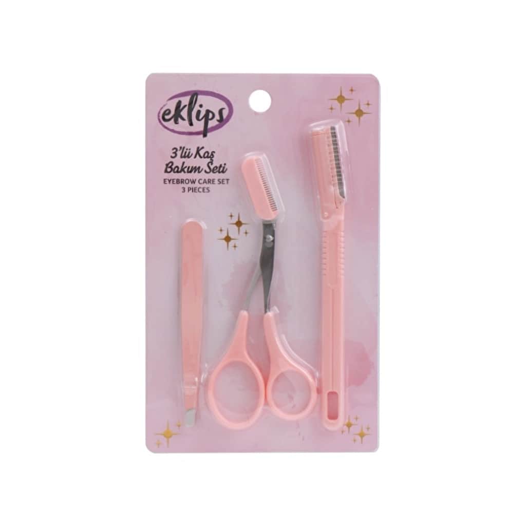 Eklips Eyebrow Care Set: Razor, Scissors & Tweezers Kit - 1