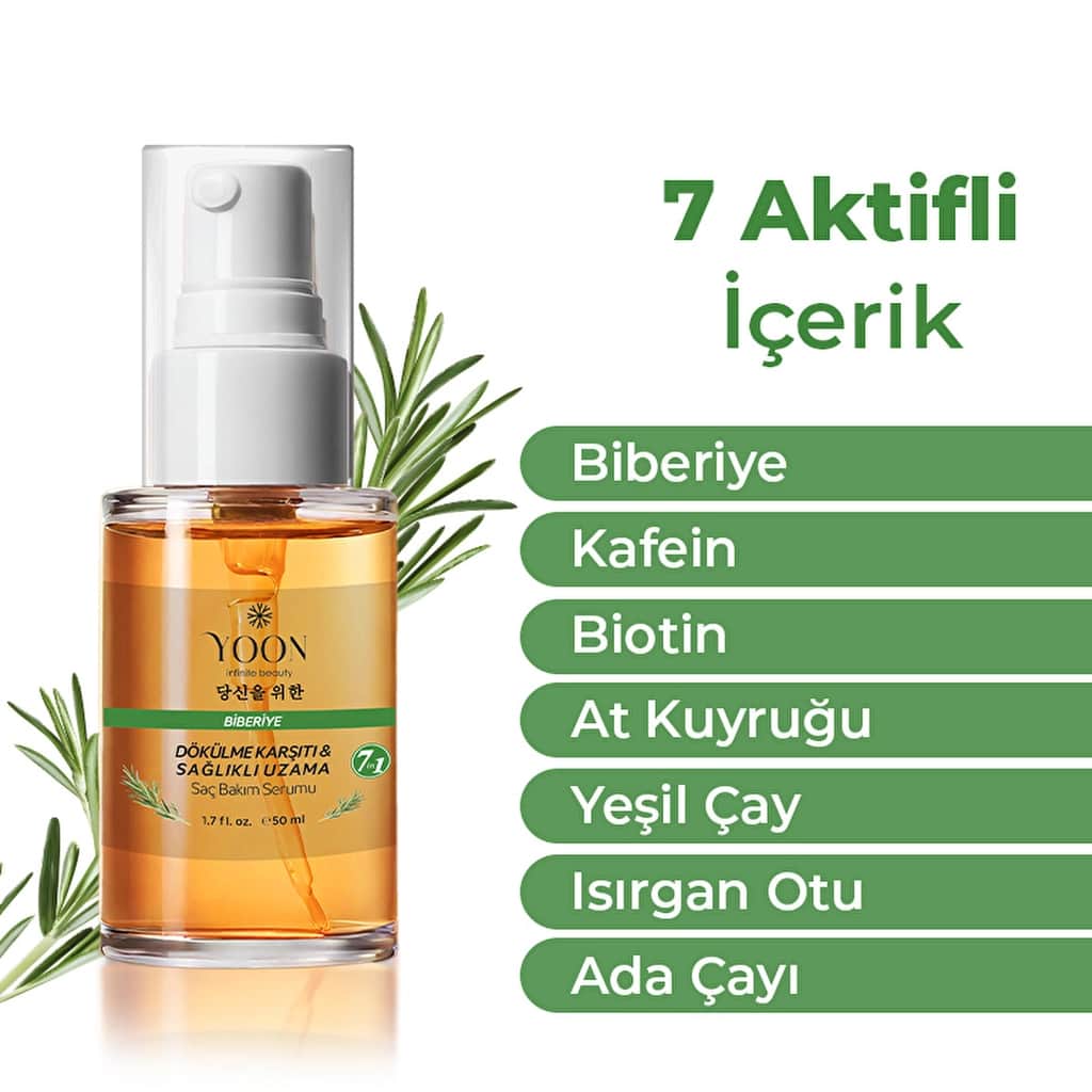 Yoon Anti Hair Loss Helps Fast Hair Growth 7 active Rosemary Hair Care Scalp Serum 50 ml - 3