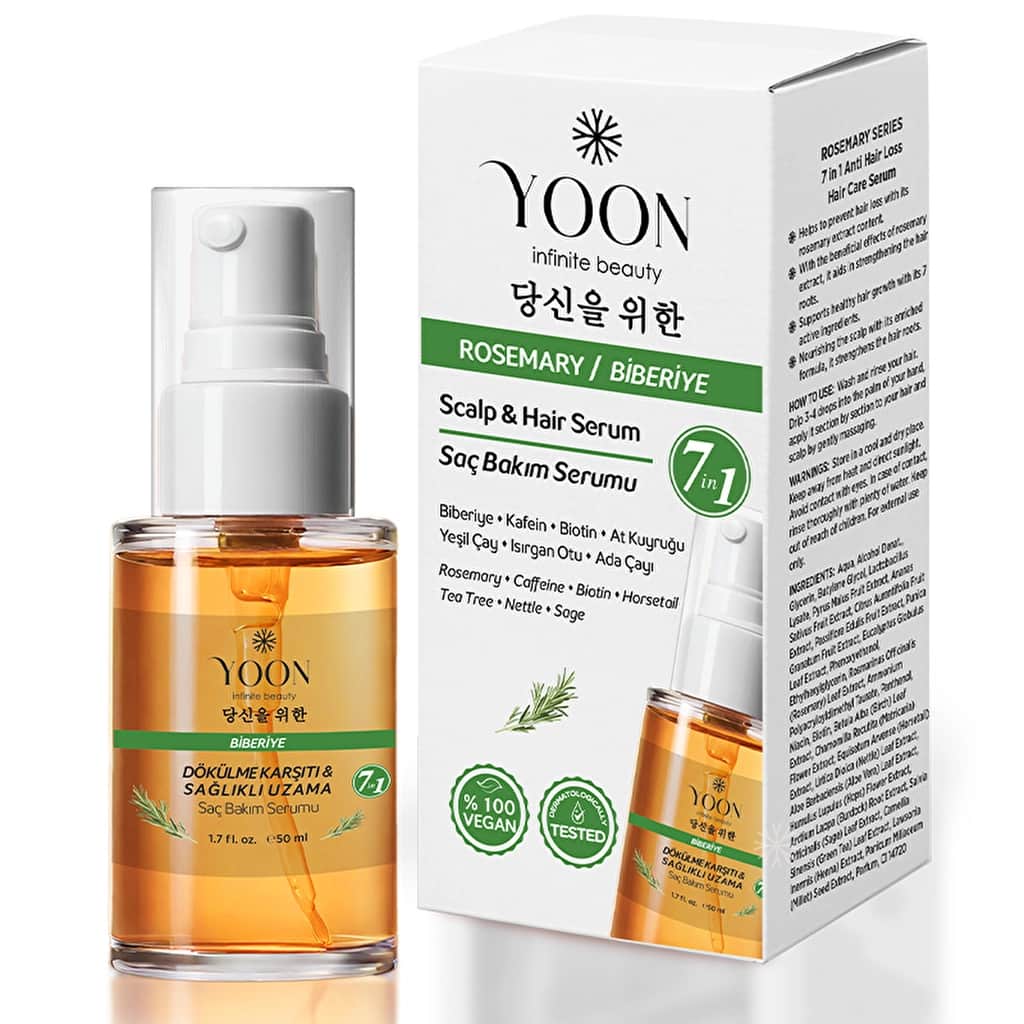 Yoon Anti Hair Loss Helps Fast Hair Growth 7 active Rosemary Hair Care Scalp Serum 50 ml - 2