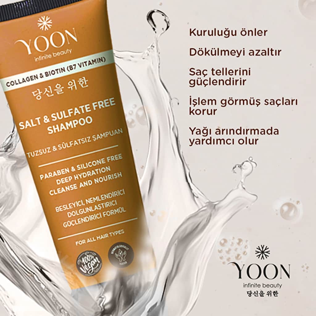 Yoon Collagen Biotin B7 moisturizing Vegan Shampoo 250 ml - 4
