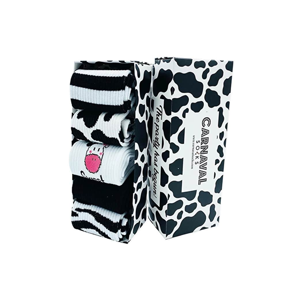 Carnaval 5-Piece Milk Circles Cotton Sock Gift Box - 1