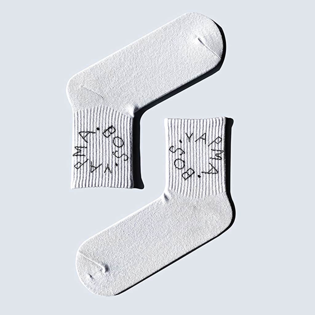 Carnaval 7-Piece Slogan Design Cotton Sock Set - 3