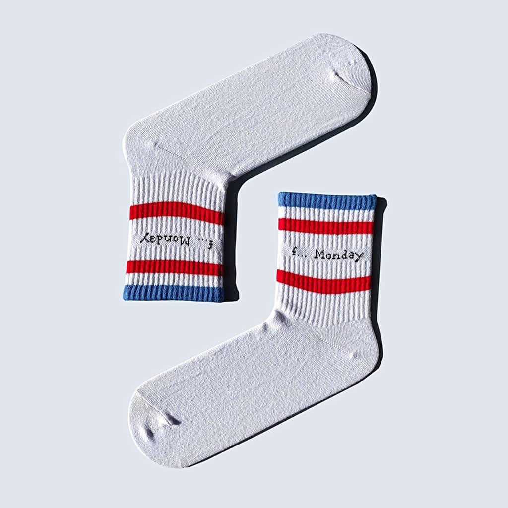 Carnaval 7-Piece Slogan Cotton Sock Set for Fun Style - 6