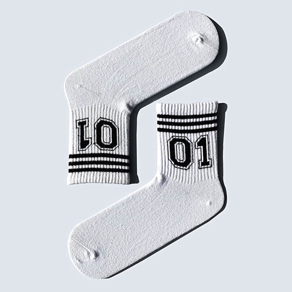 Carnaval 7-Piece Slogan Cotton Sock Set for Fun Style - 5