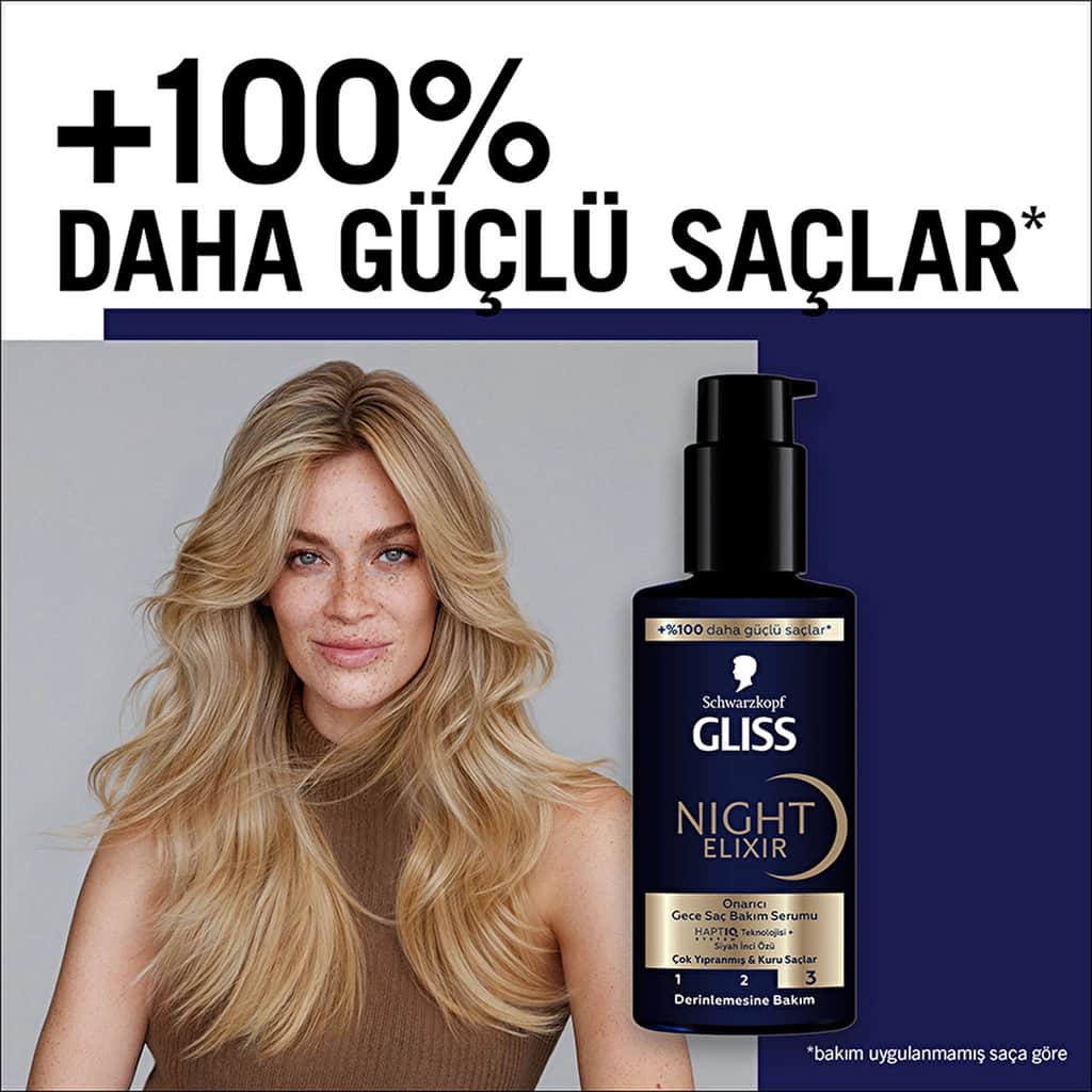 Gliss Night Elixir Repairing Night Hair Care Serum 100 ml - 3