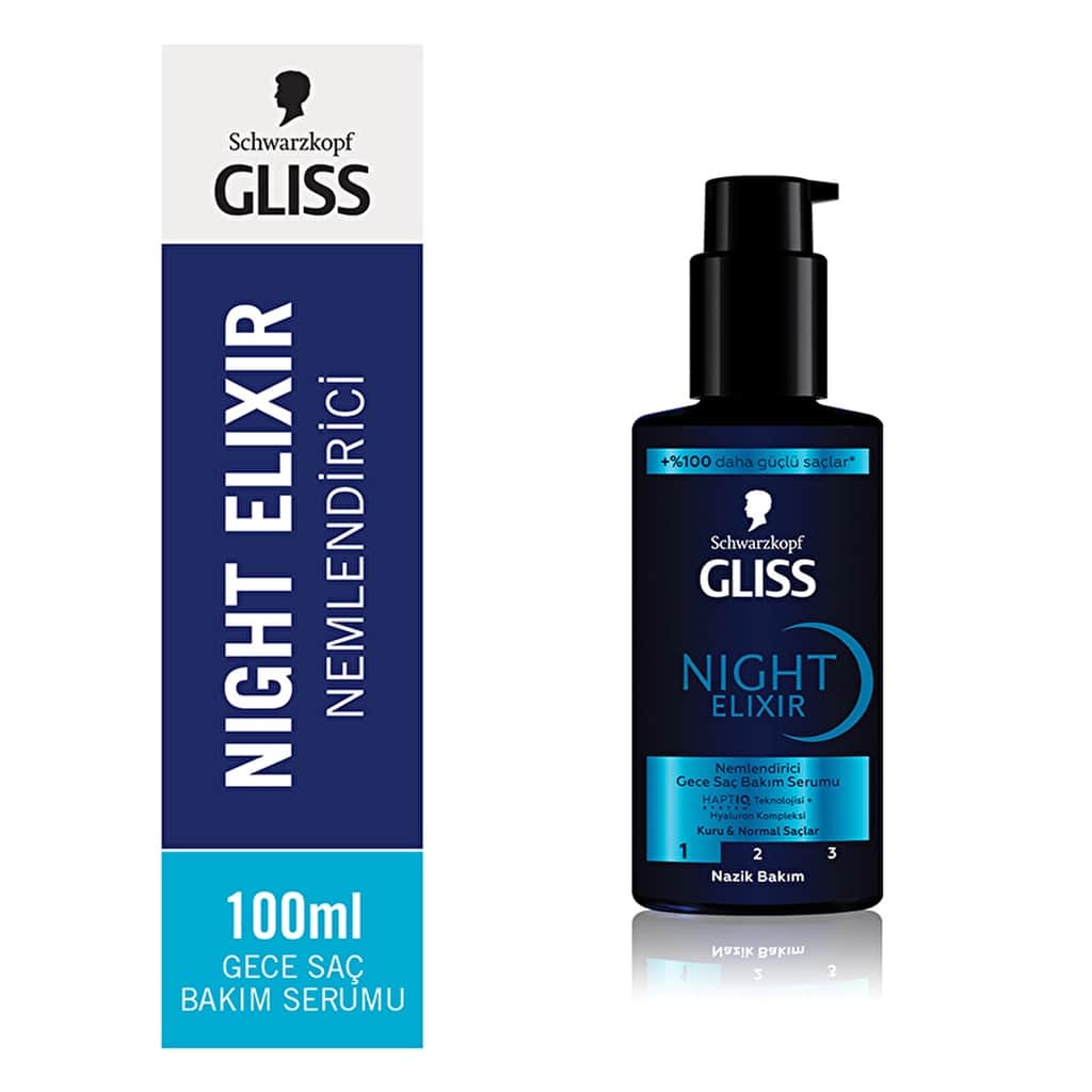Gliss Night Elixir Moisturizing Night Hair Care Serum 100 ml - 1