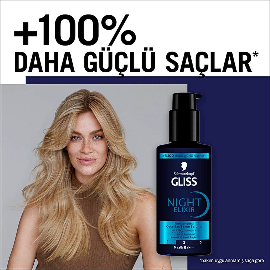 Gliss Night Elixir Moisturizing Night Hair Care Serum 100 ml - 3