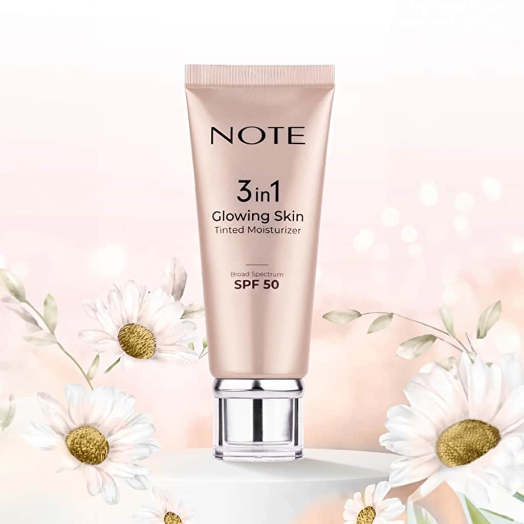 Note 3 in 1 glowing Skin Tinted Moisturizer 50 spf Luminous Brightening Cream - 3