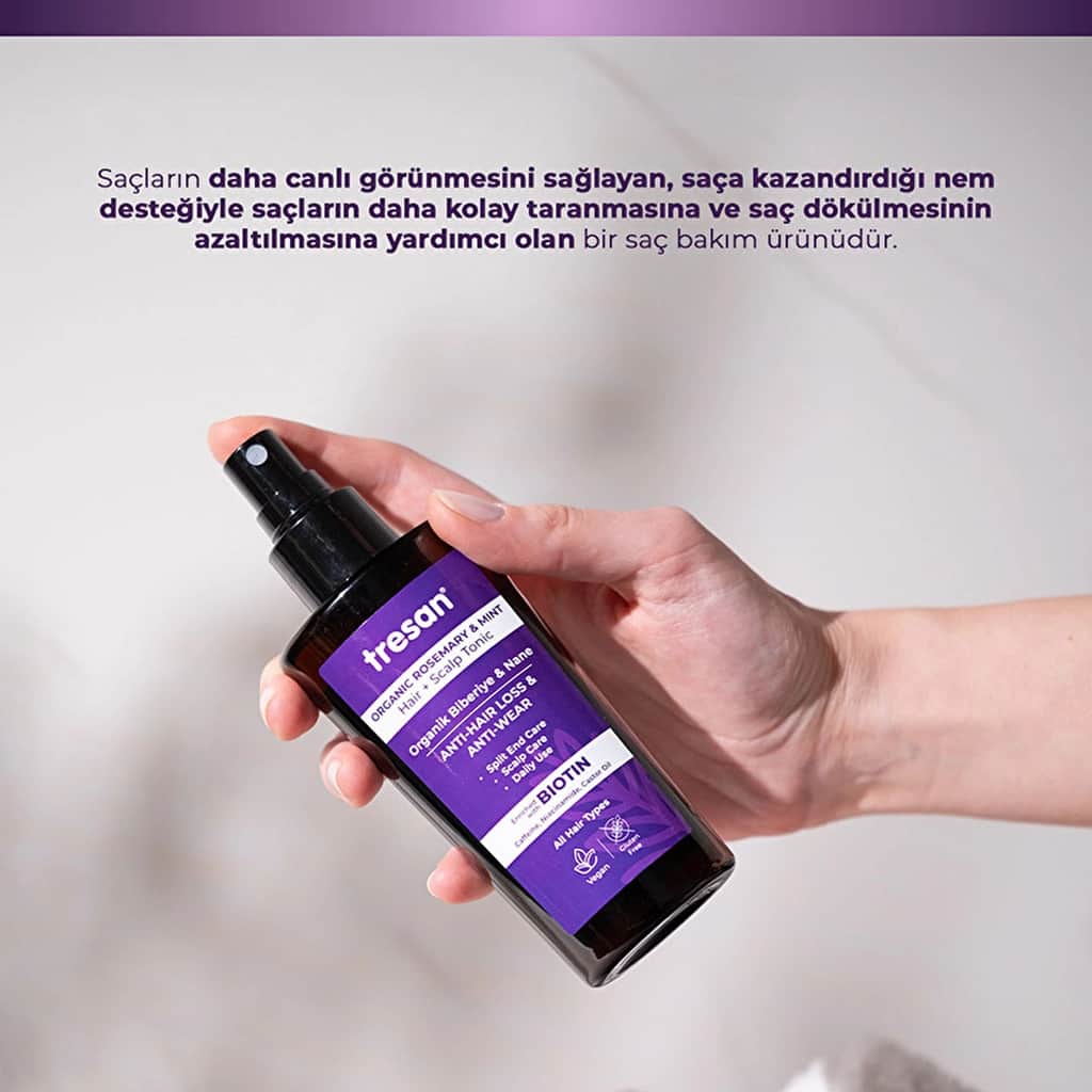 Tresan Organic Rosemary & Mint Anti-loss And Damage Hair Tonic 125 ml - 3