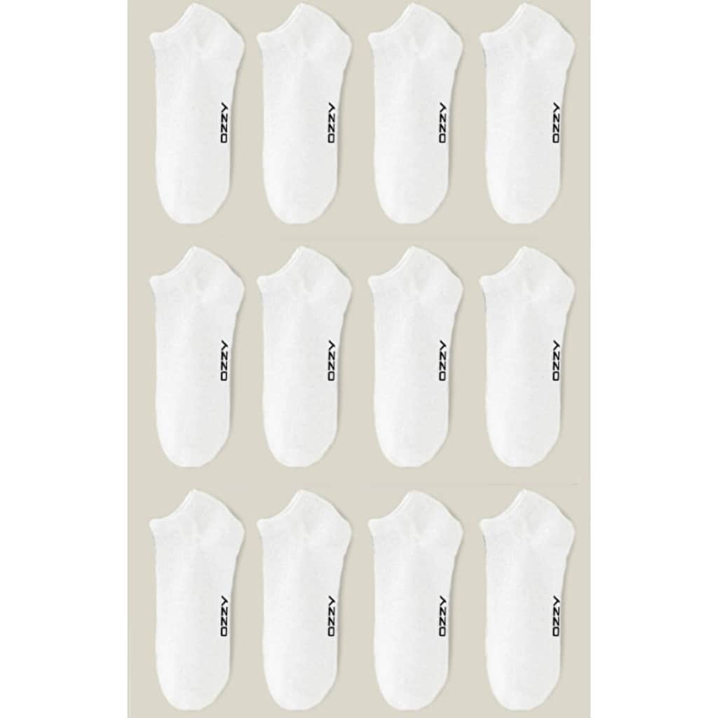 Ozzy Socks Men's 12-pack Seamless Ankle Socks White 40/44 - 1