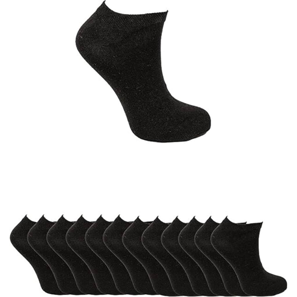 Ozzy Socks Men's 12-pack Seamless Ankle Socks Black 40/44 - 1