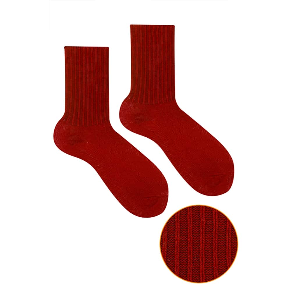 Ozzy Socks Women's Woolen Claret Red Socks 36/40 - 2