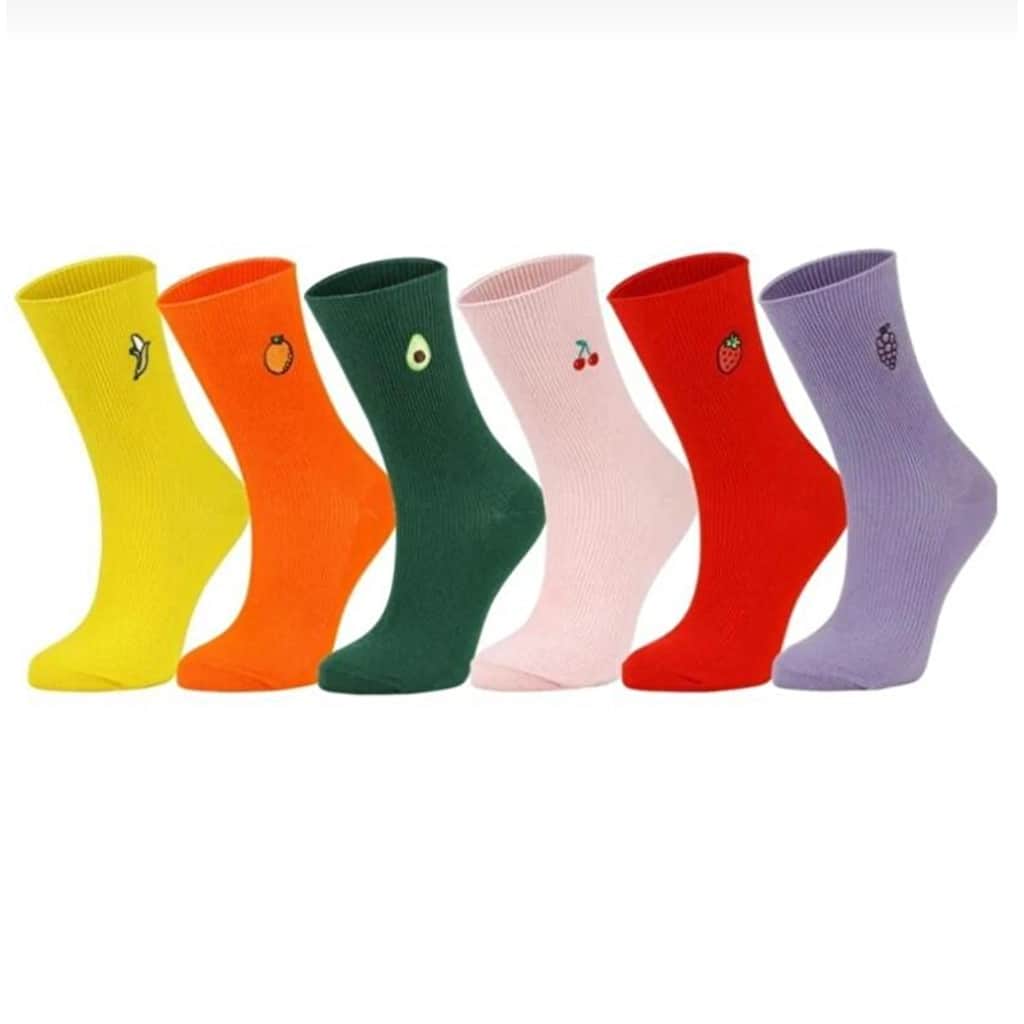 Ozzy Socks Women 6-pack Fruit Embroidered Socks 36/40 - 2