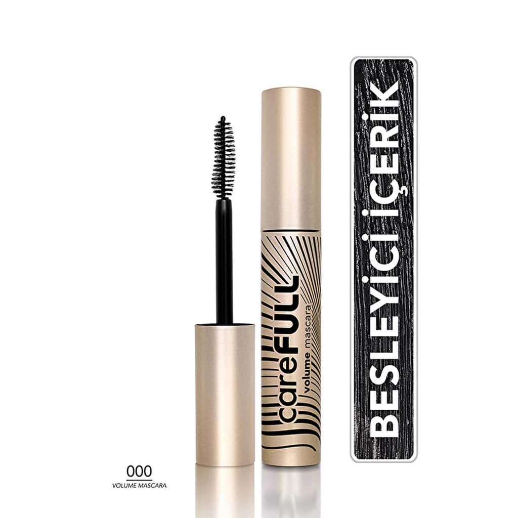 Flormar Carefull Volume Eyelash Strengthening Plumping Mascara 000 black - 1