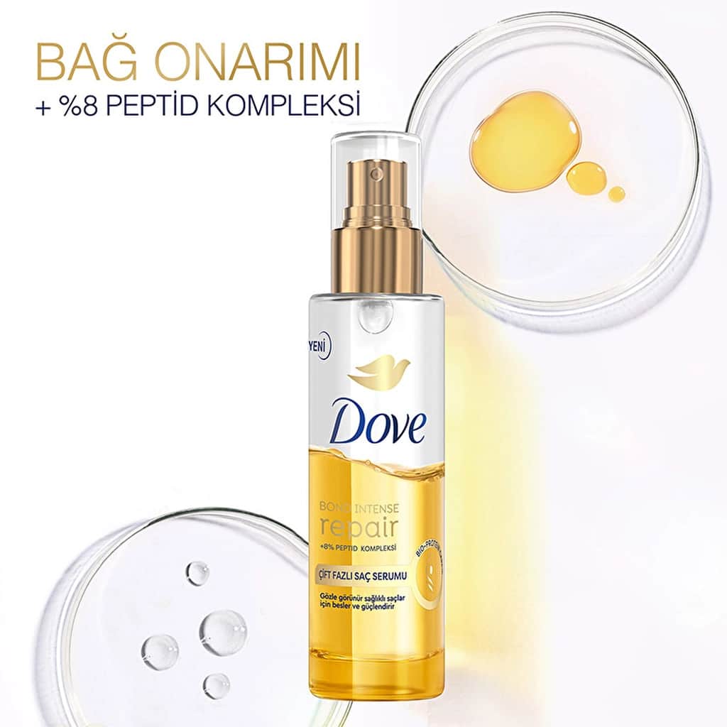 Dove Dual Phase Hair Serum Bond Intense Repair + Peptide Complex 80 ml - 3