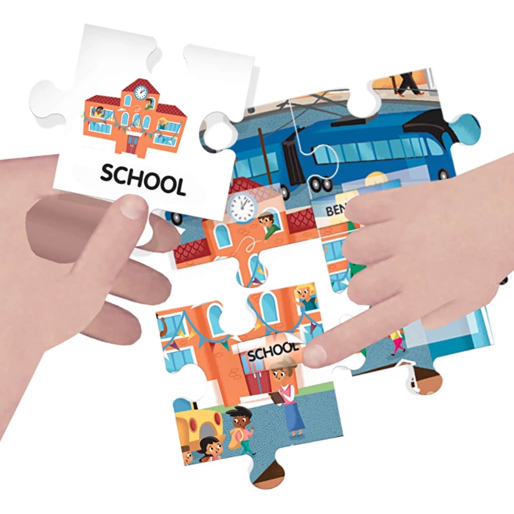 Headu Easy English 100 words City Puzzle (4-8 years Old) - 3