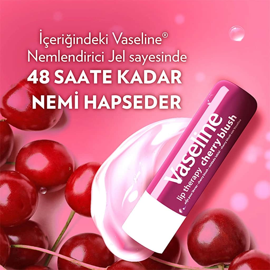Vaseline Lip Therapy Lip Care Cream Cherry Blush 4.8 gr - 3