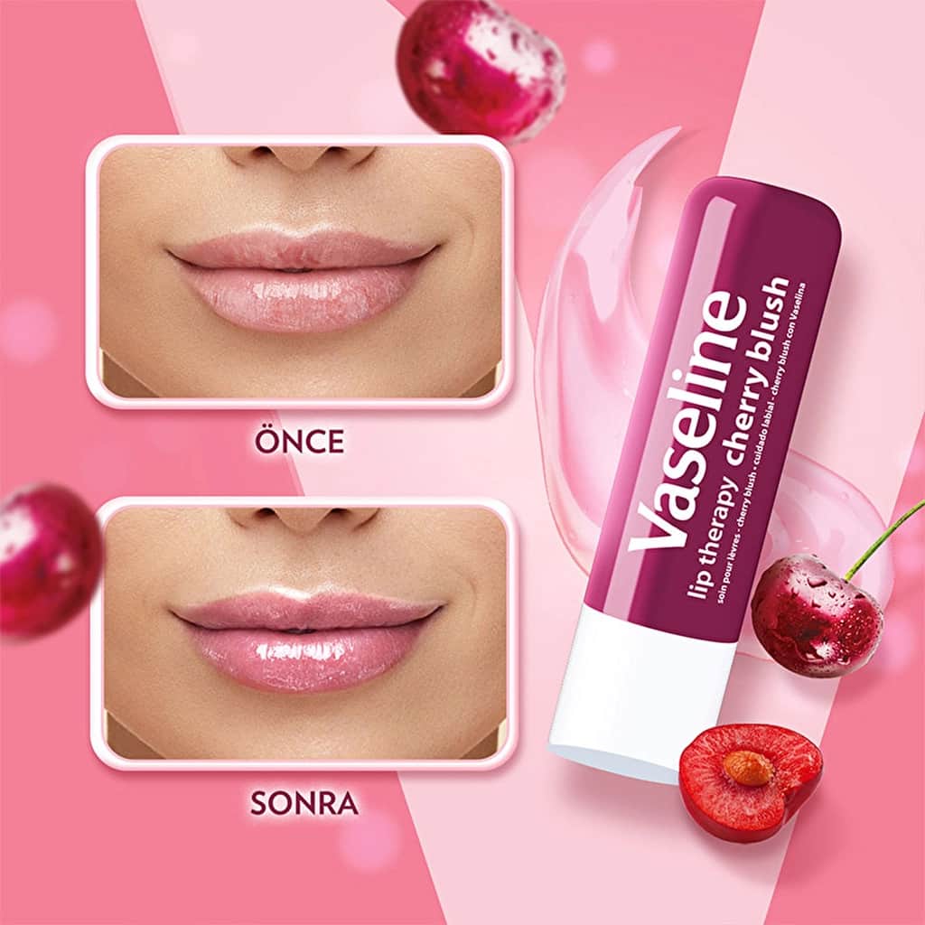 Vaseline Lip Therapy Lip Care Cream Cherry Blush 4.8 gr - 6