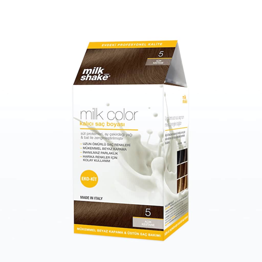 Milk_shake Milk Color Eco Permanent Hair Dye Set 5 light Chestnut - 1