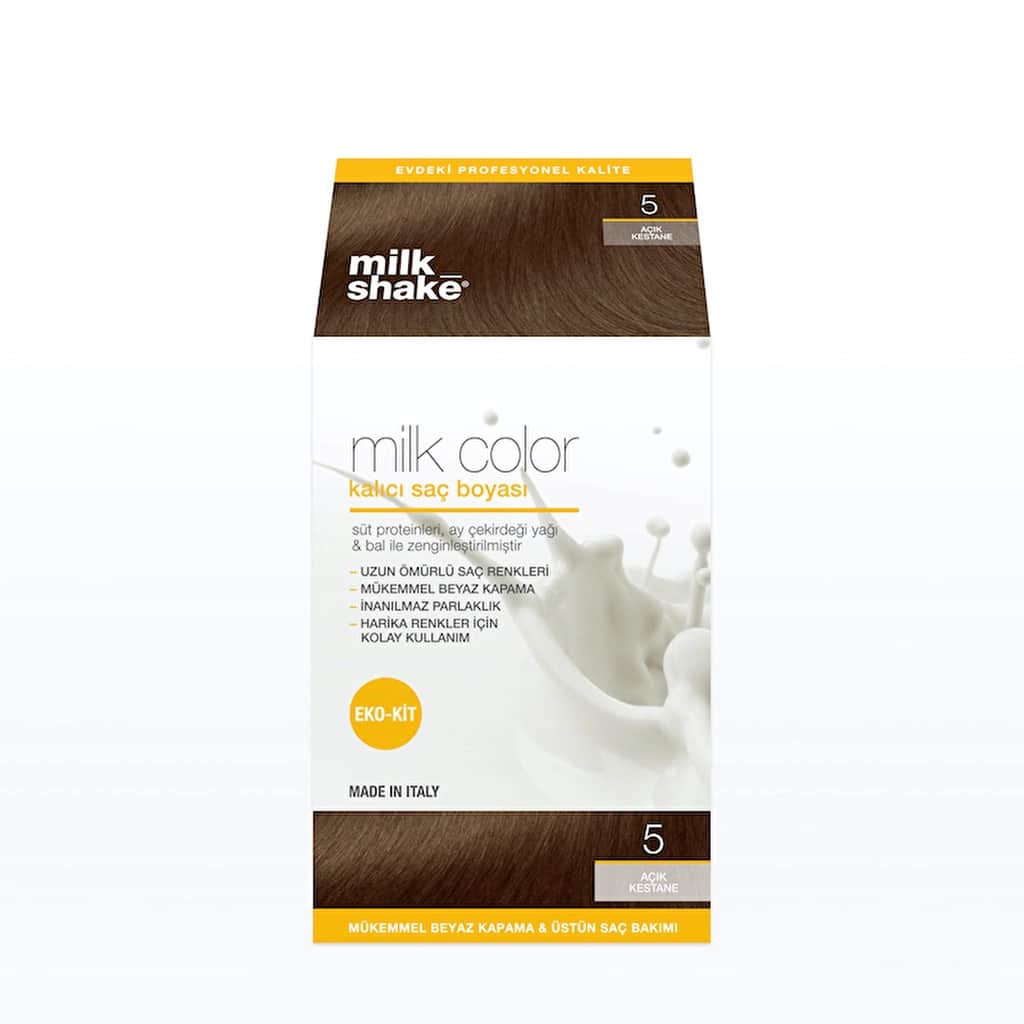 Milk_shake Milk Color Eco Permanent Hair Dye Set 5 light Chestnut - 2
