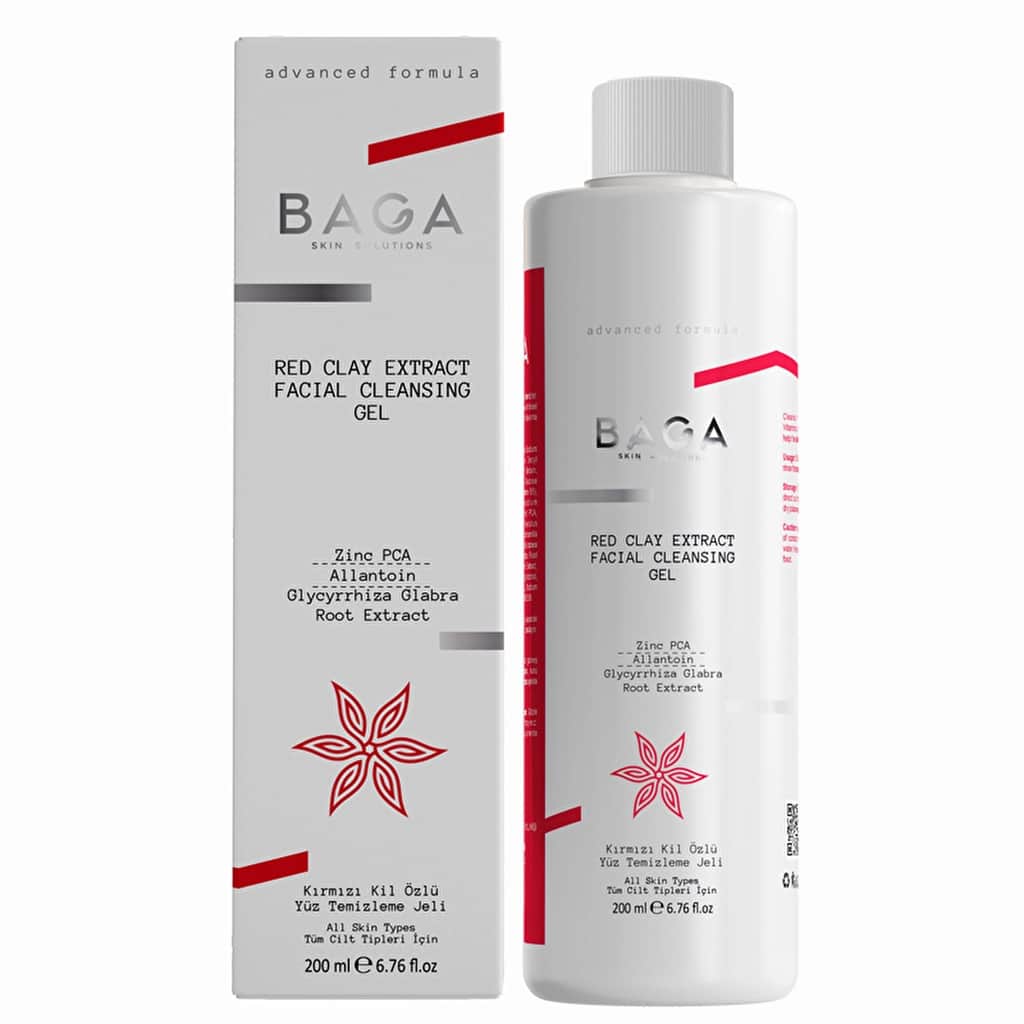 Baga Red Clay Deep Cleansing Face Wash for Sensitive Skin 200ml - 1