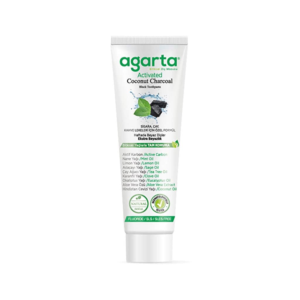 Agarta Natural Coconut Extract Active Carbon Fluoride-free Toothpaste 100 ml - 2