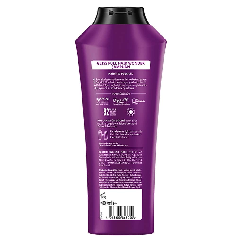 Gliss Full Hair Wonder Shampoo 400 ml - 3
