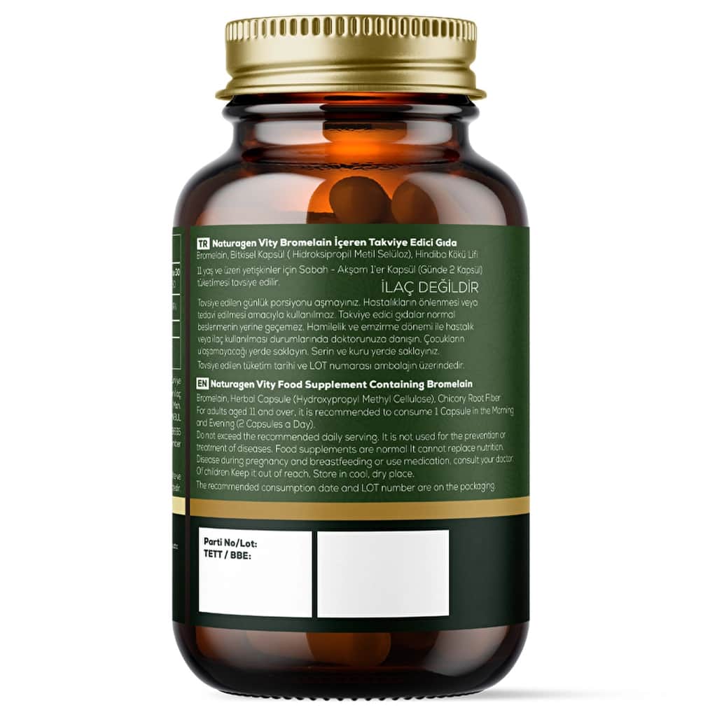 Naturagen Vity Vegan Bromelain 1000mg - Digestive & Joint Support - 2