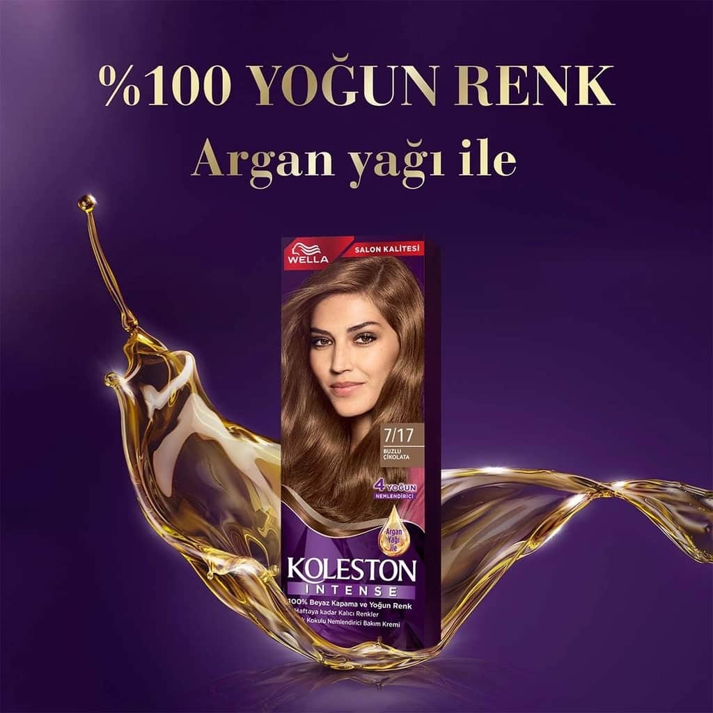 Wella Koleston Intense Hair Dye 7/17 iced Chocolate - 3