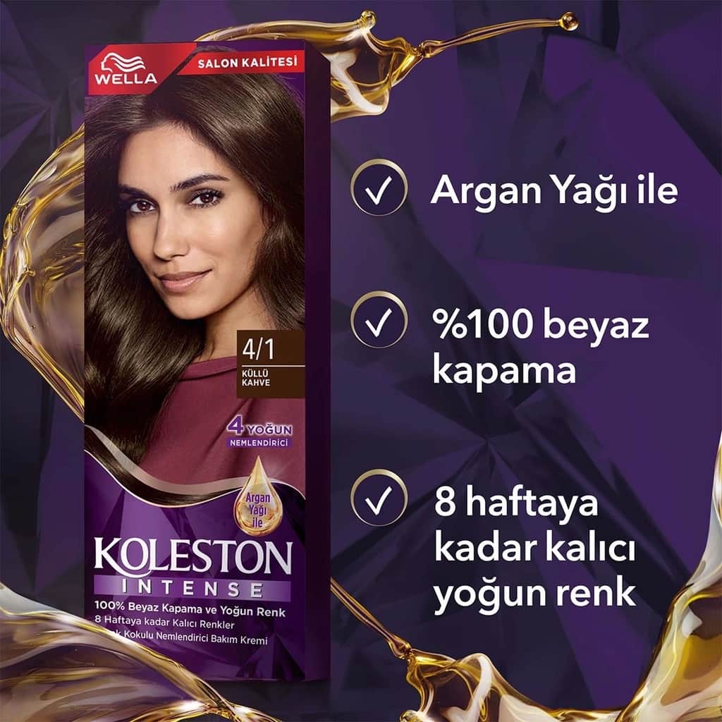 Wella Koleston Intense Hair Dye 4/1 ash Brown - 6