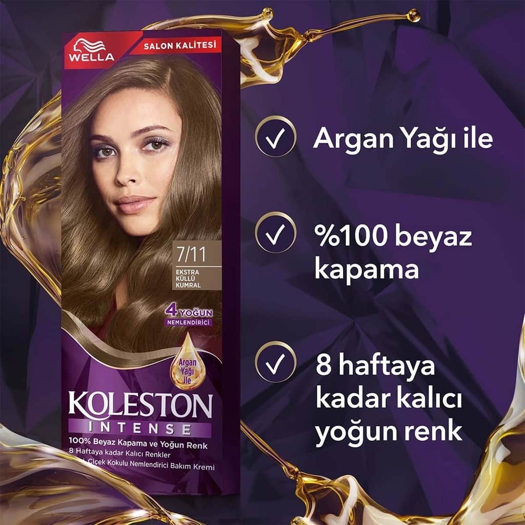 Wella Koleston Intense Hair Dye 7/11 extra Ash Blonde - 6