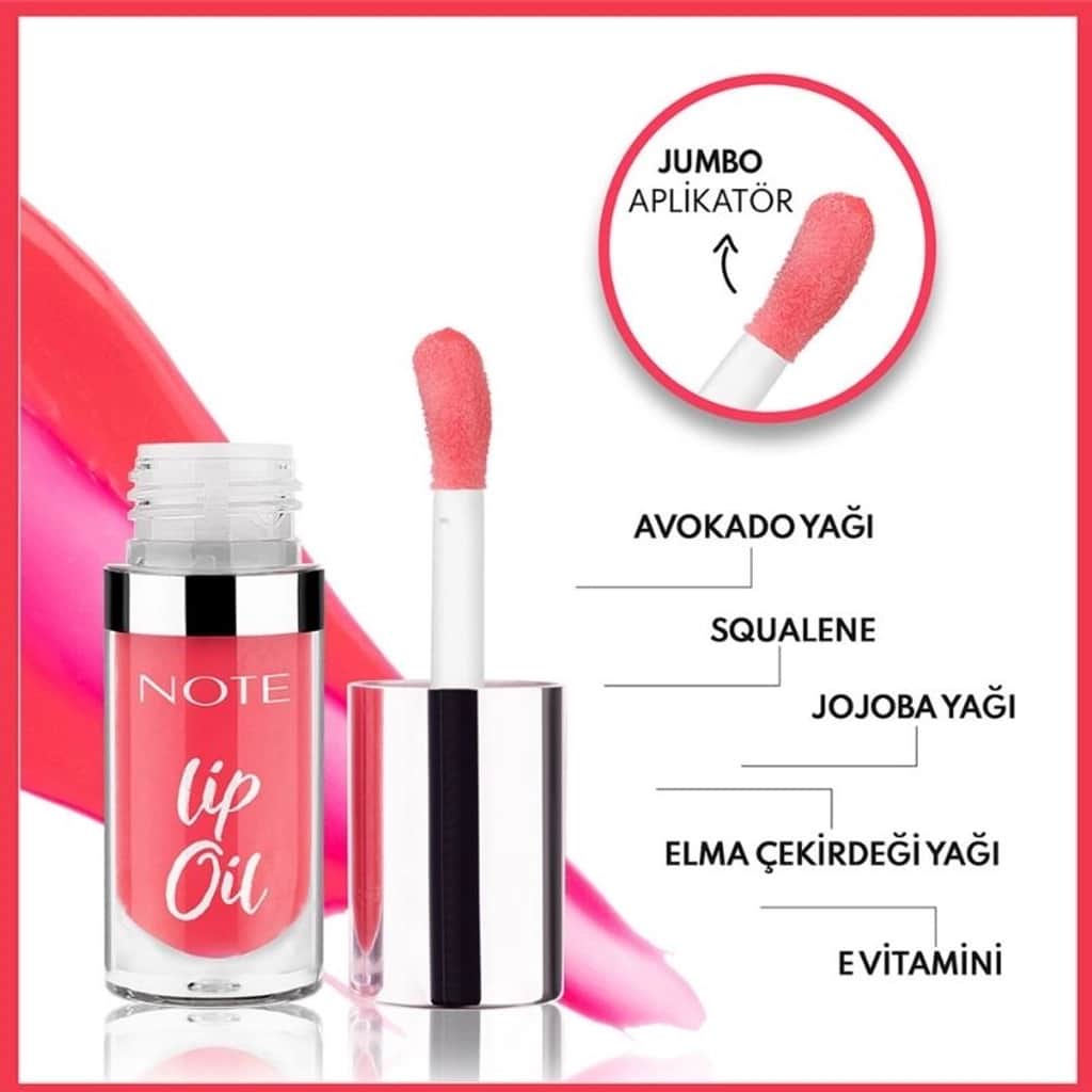 Note Lip Oil Moisturizing And Shining Lip Care Oil 10 baby Pink Pink - 3