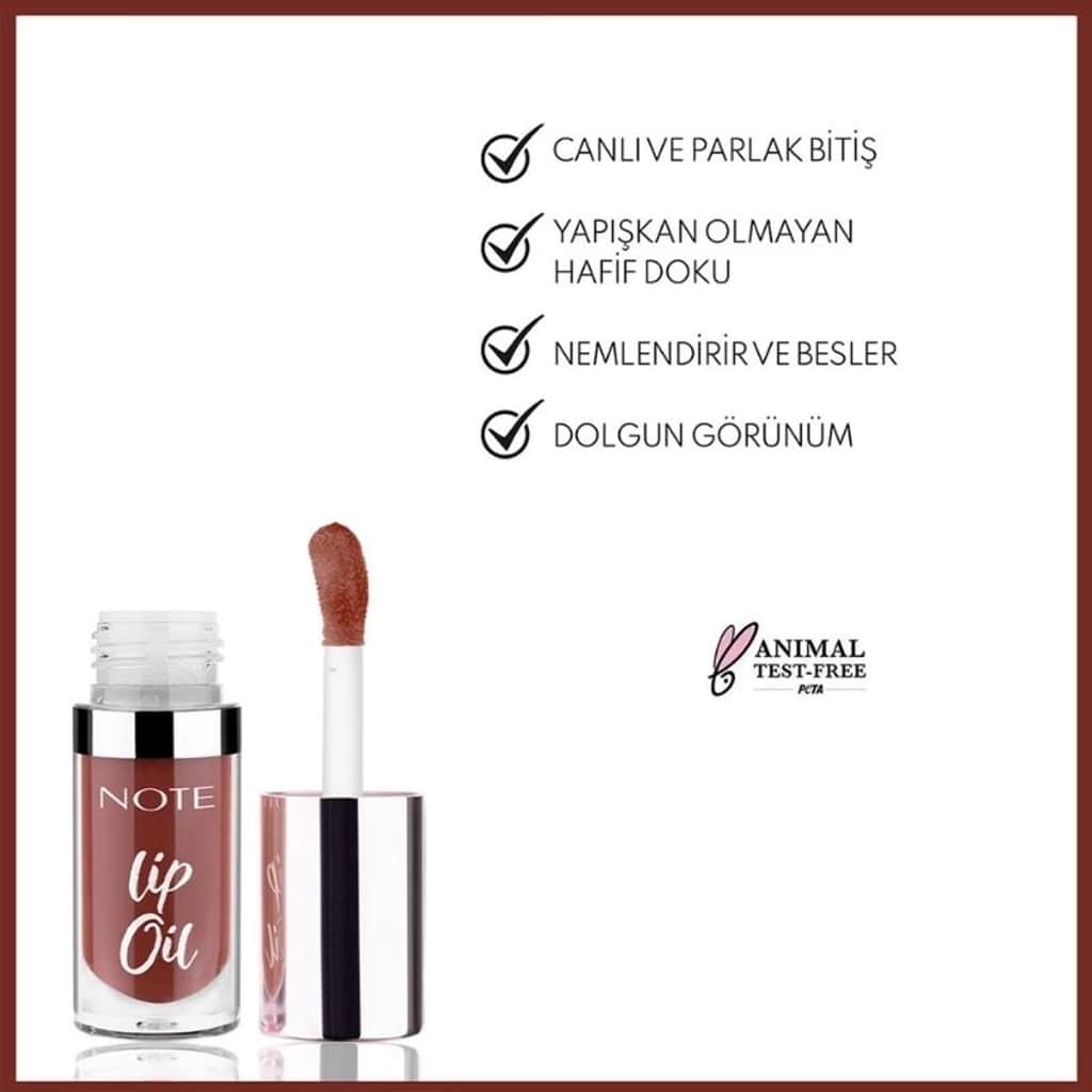 Note Lip Oil Moisturizing And Shining Lip Care Oil 60 mocha Kiss Brown - 4