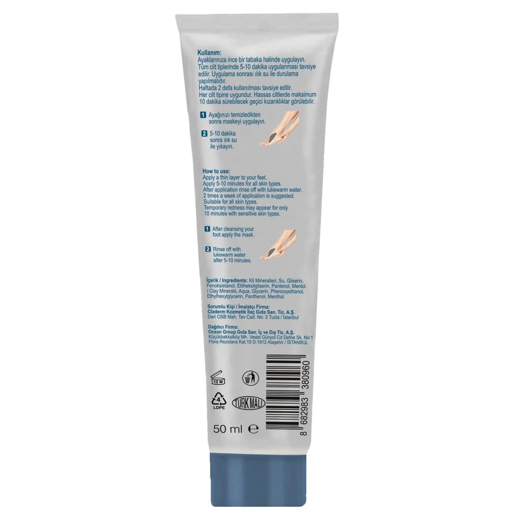 Claderm Tube Foot Mask Clay 50 ml - 2