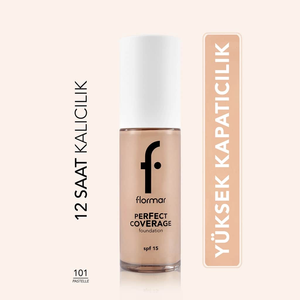 Flormar Perfect Coverage Foundation SPF 15 - Smooth Finish 101 - 1