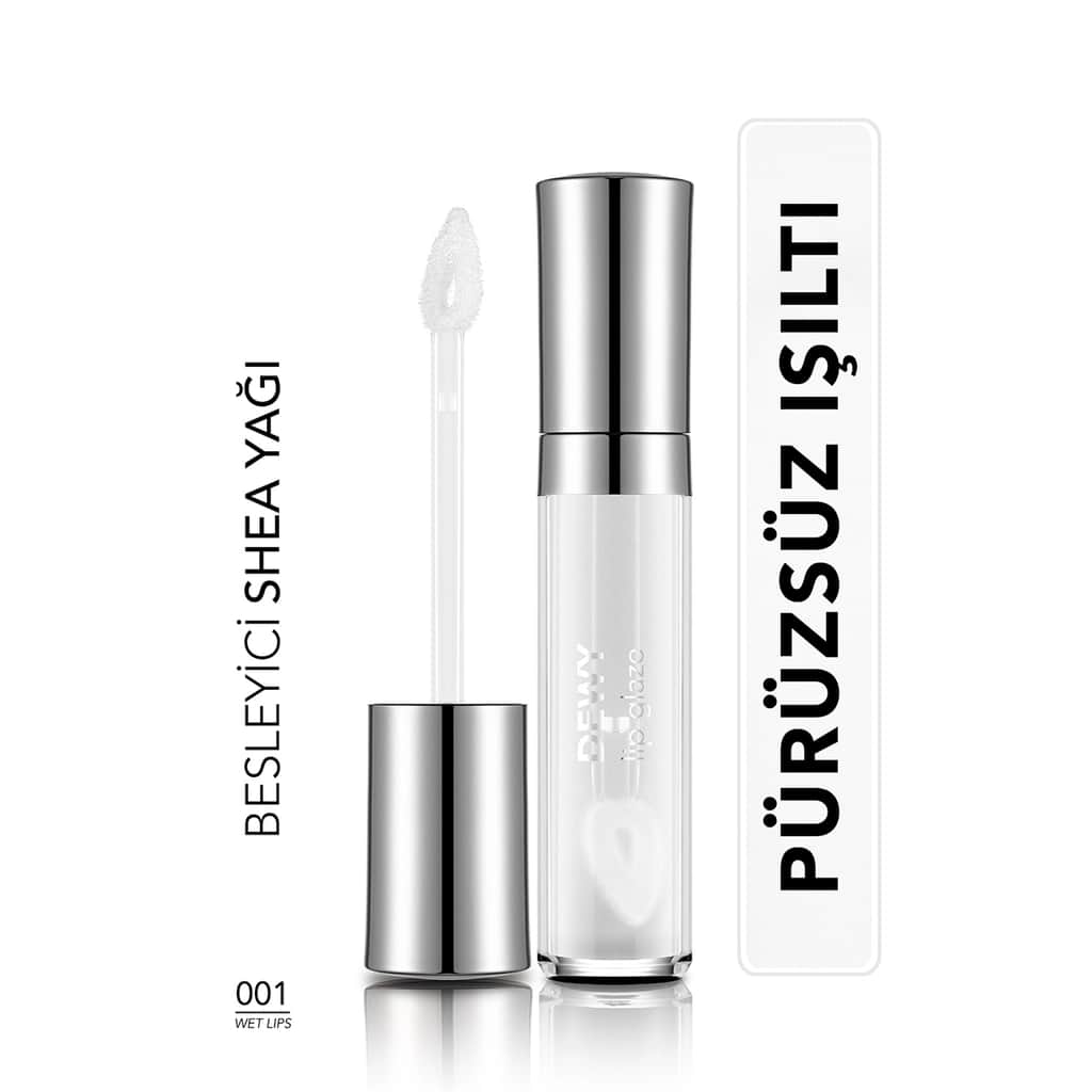 Flormar Dewy Lip Glaze Lip Gloss 001 wet Lips - 1
