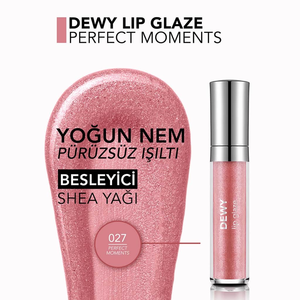 Flormar Dewy Lip Glaze Lip Gloss 027 perfect Moments - 3
