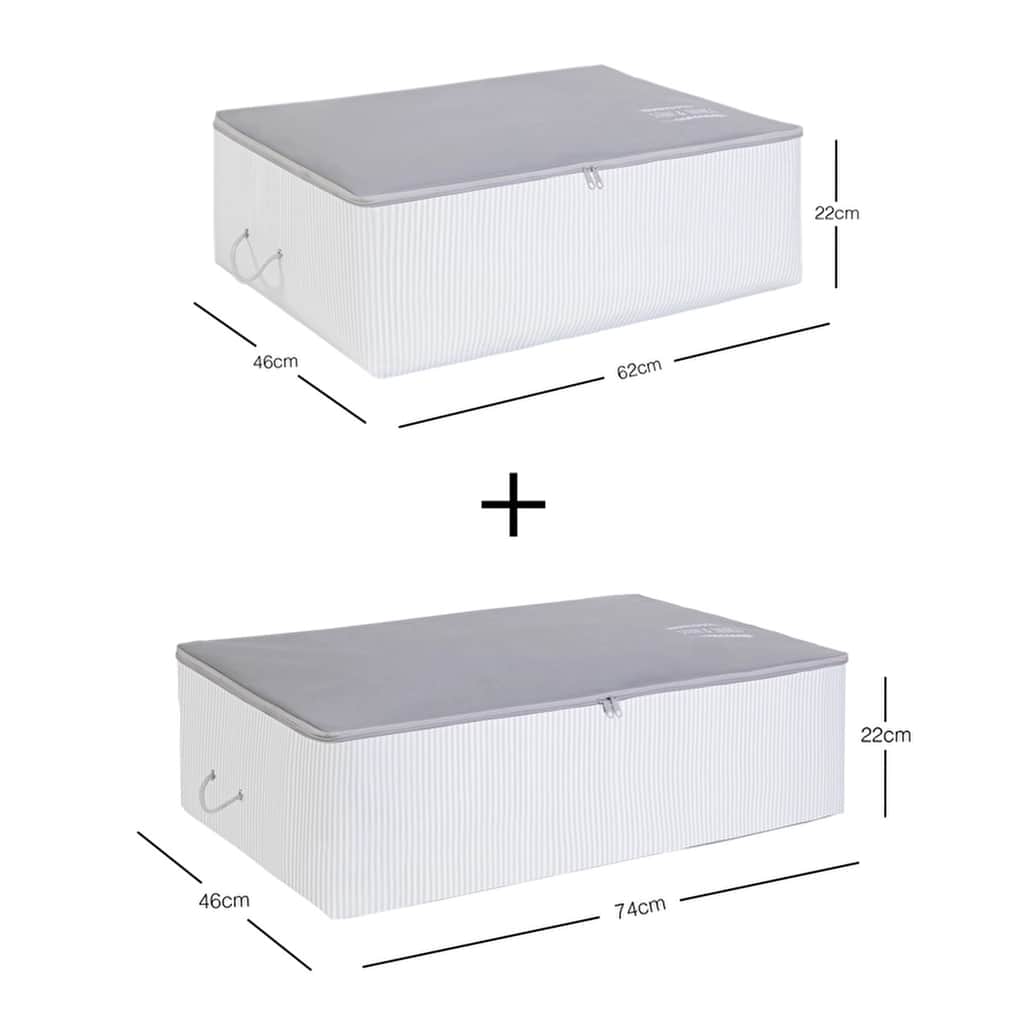 Ocean Home 2-pcs Gray Stuff & Things Base Storage Bag Set - 3
