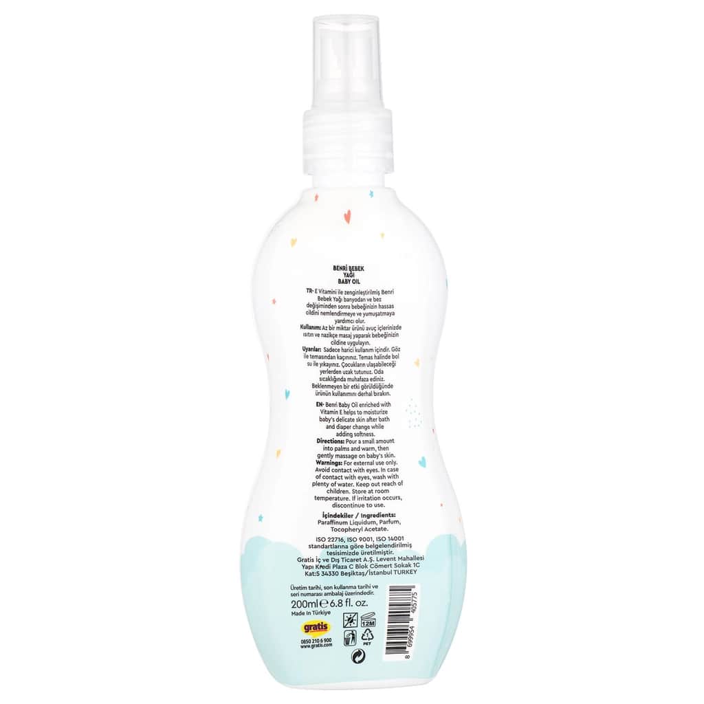 Benri Baby Oil Spray 200 ml - 2