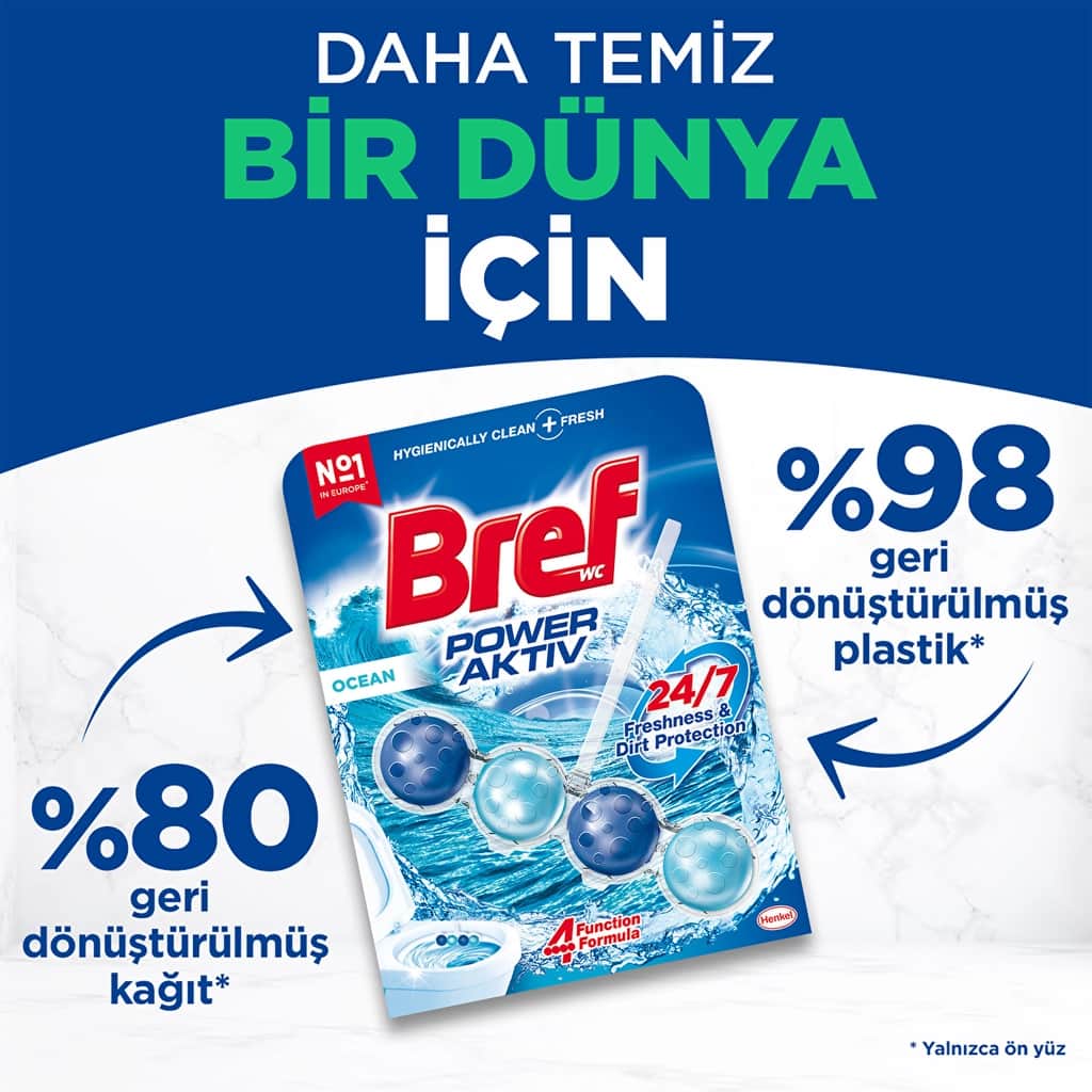Bref Power Aktiv Ocean Toilet Block Duopack - 250 Flushes - 5