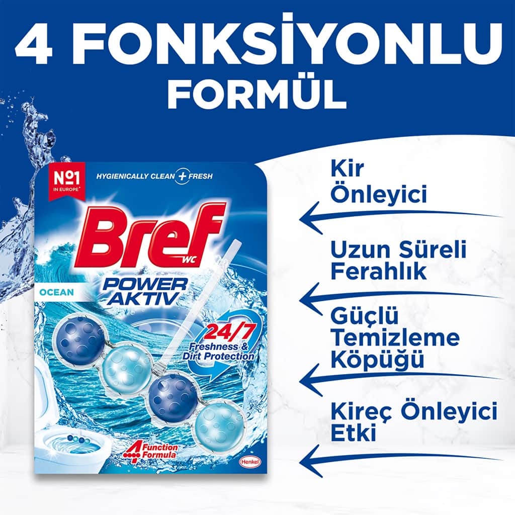 Bref Power Aktiv Ocean Toilet Block Duopack - 250 Flushes - 2