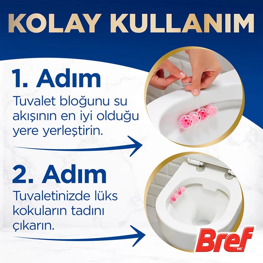 Bref Power Aktiv Solid Toilet Block - Magnolia Scent, 250 Flushes - 6