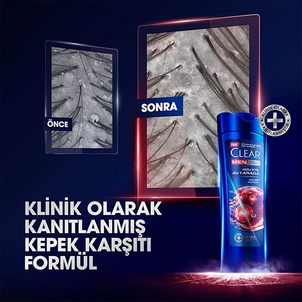 Clear Men Anti-dandruff Shampoo Quick Style 2 in 1 easy To Shape Hair 350 ml - 4