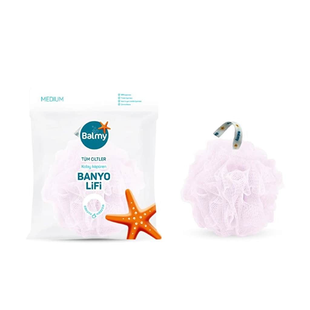 Balmy Bath Medium Loofah - Assorted Colors, BPA-Free Fiber - 4