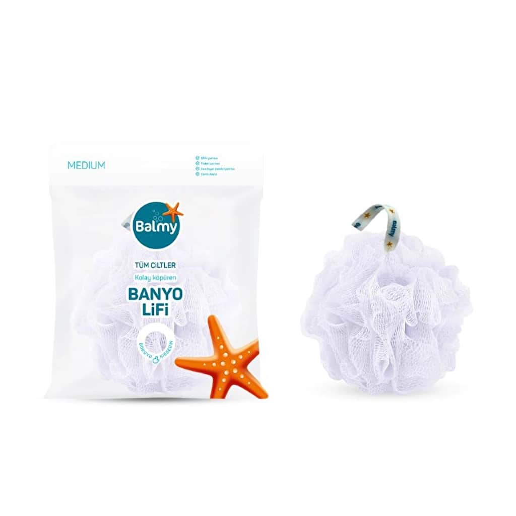 Balmy Bath Medium Loofah - Assorted Colors, BPA-Free Fiber - 6
