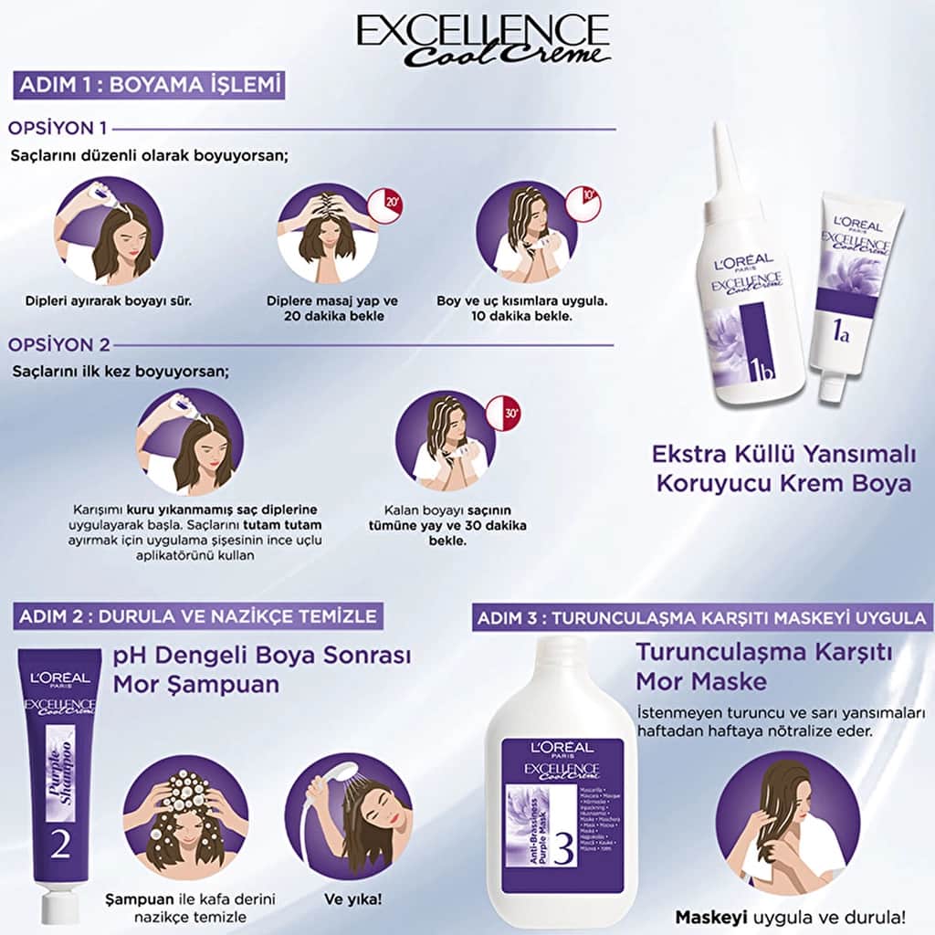 L’Oréal Paris Excellence Cool Creme Hair Dye 4.11 extra Ash Brown - 5