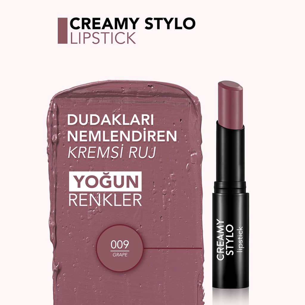 Flormar Creamy Stylo Moisturizing Lipstick 009 grape - 4