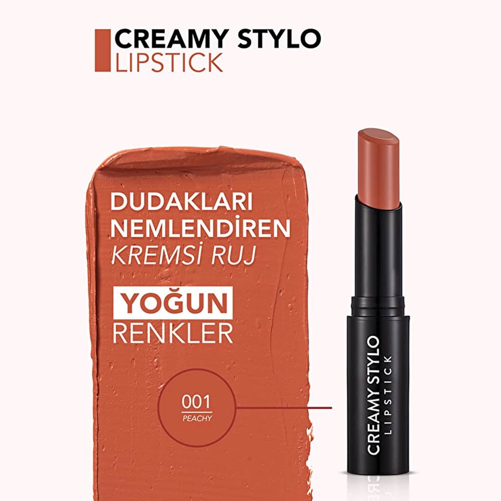 Flormar Creamy Stylo Moisturizing Lipstick 001 peachy - 4