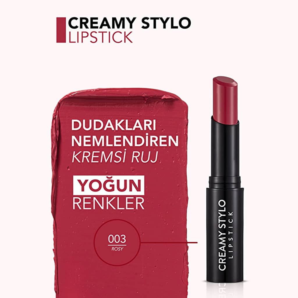 Flormar Creamy Stylo Moisturizing Lipstick 003 rosy - 4