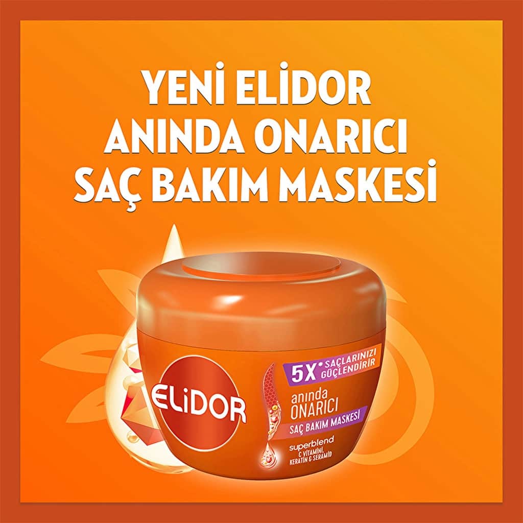 Elidor Superblend Hair Care Mask Instant Repair Vitamin C Keratin Ceramide 160 ml - 3